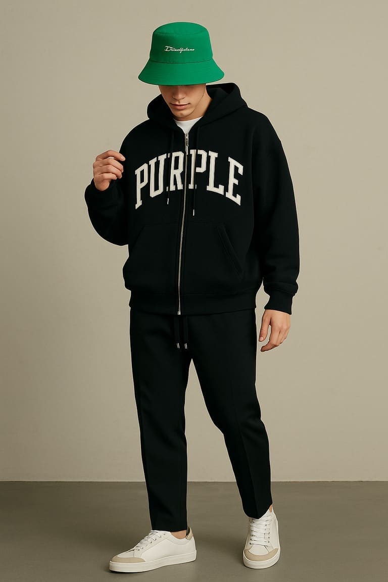 Monochrome Varsity Mood