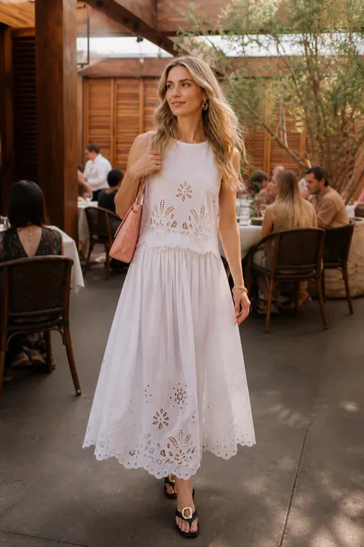Eyelet Set bright pastel outfit