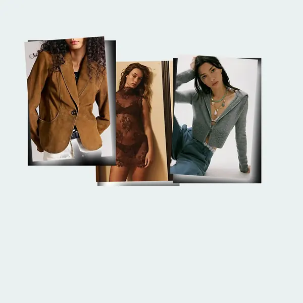 Suede Blazer After Lunch office outfit flatlay with Whip Smart Suede Blazer, One More Time Mini Slip Dress, Fran Cashmere Hoodie