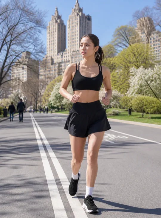 Black Shorts Shoe Negotiation fast running outfit