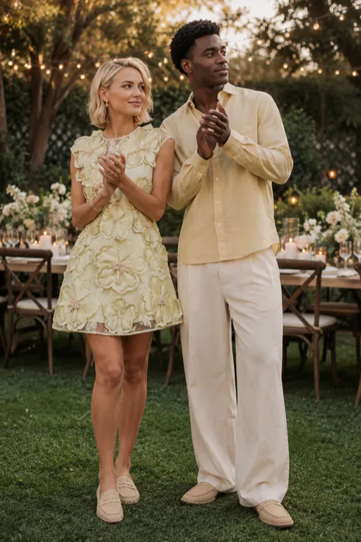 Soft Garden Engagement Party Style outfit
