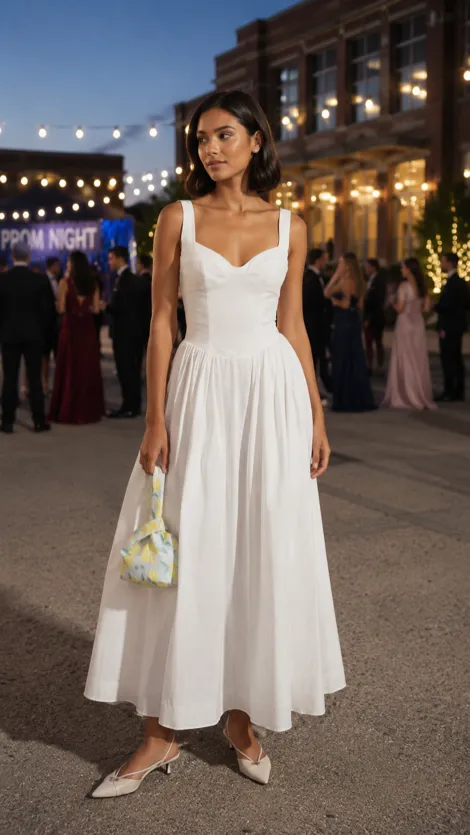 Soft White Prom Romance outfit
