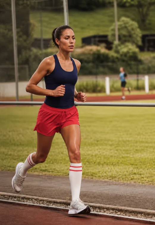 Wild Bloom Pace Notes running outfit with floral shorts