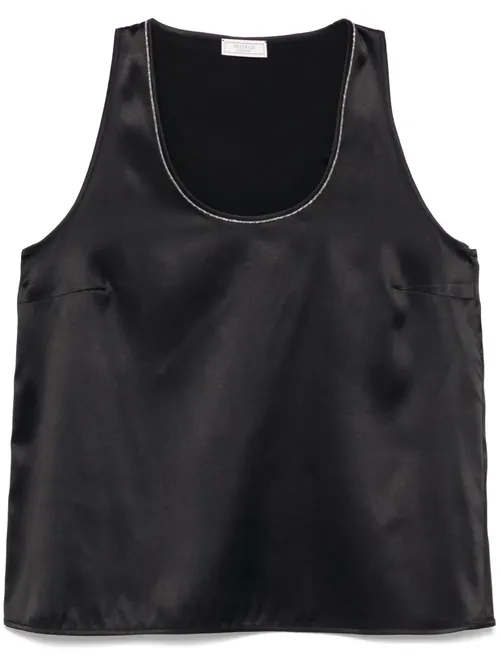 Ball chain-detailed tank top
