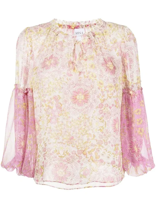 Renata floral-print blouse