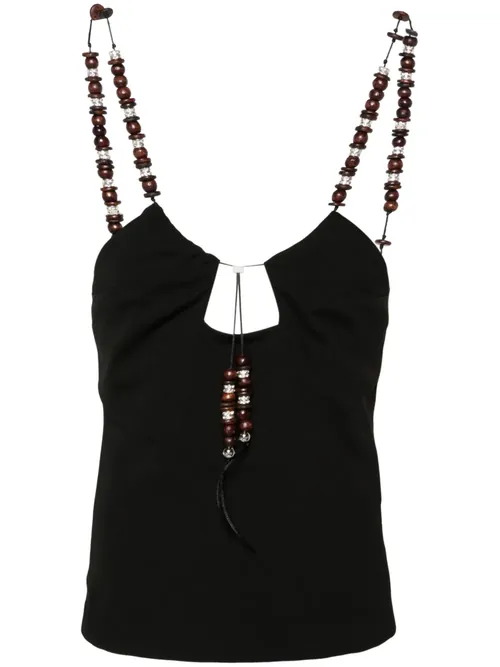 Solarte beaded crepe blouse