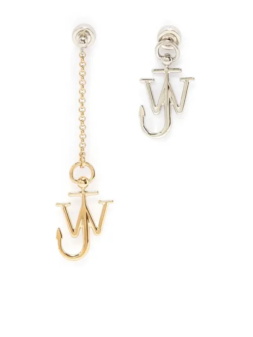 asymmetric Anchor-motif earrings