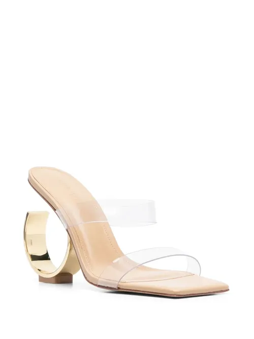 Sculpted heel sandals