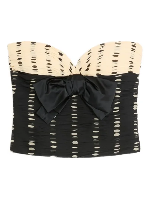 Plusdepois-print chiffon top