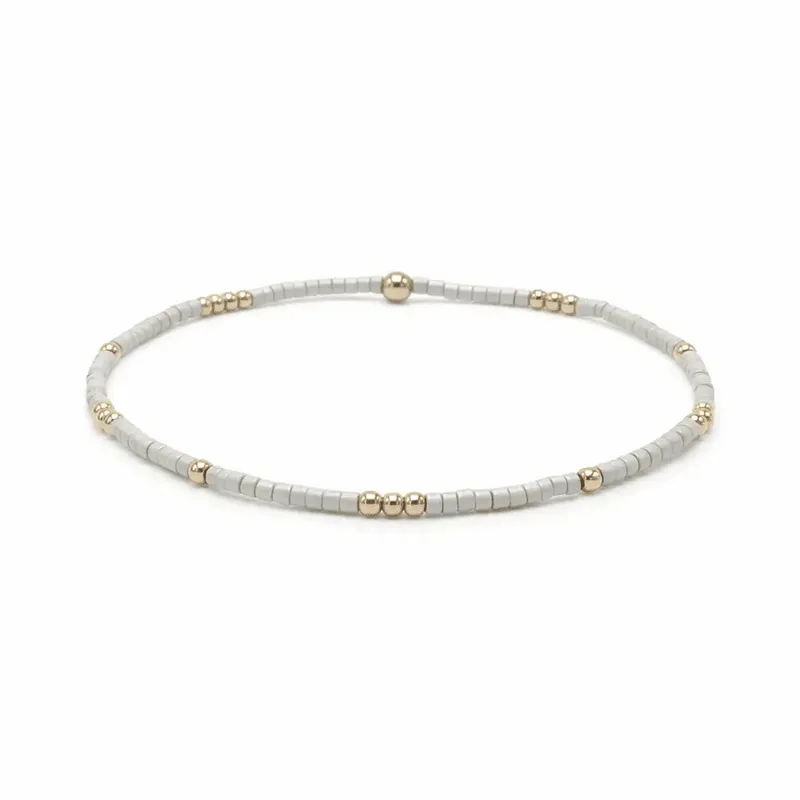 2mm Newport Champagne + Gold Filled Waterproof Bracelet