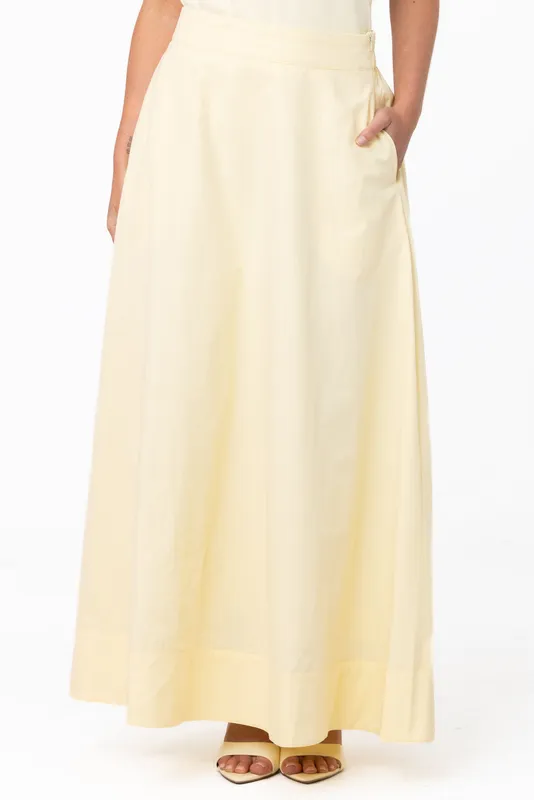 A Line Skirt Butter Yellow