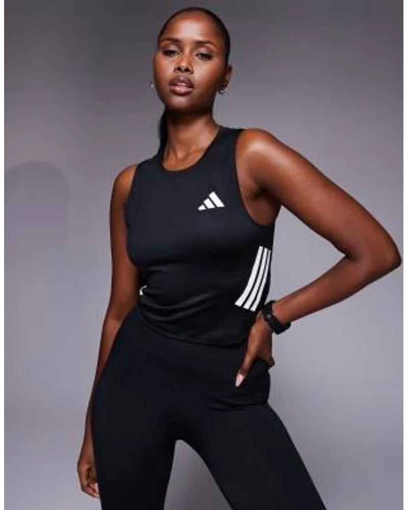 adidas Performance Running Adi365 Tank Top with Three Stripes