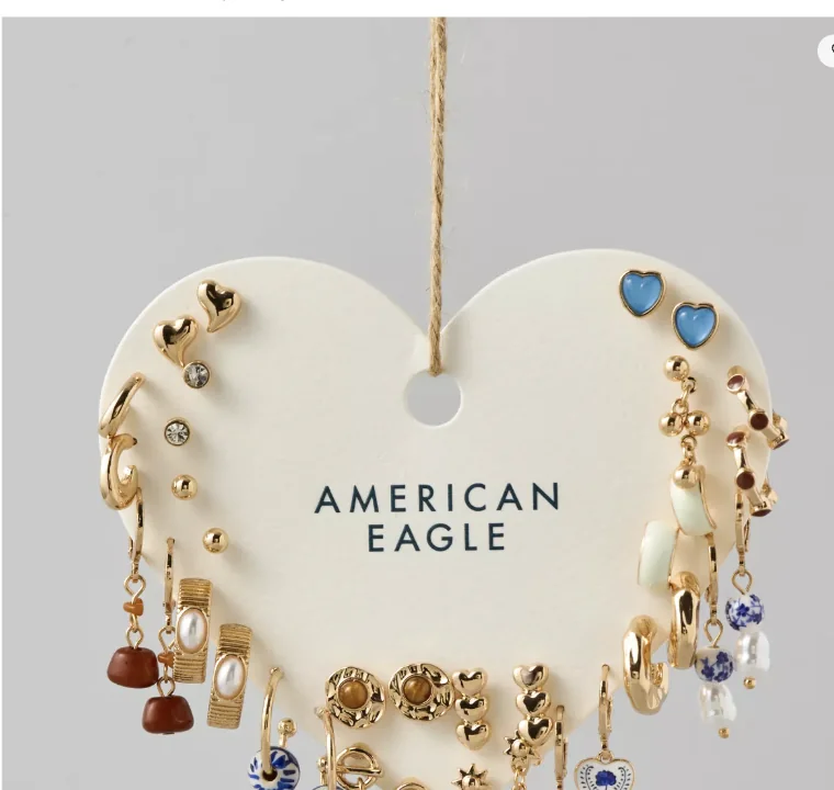 AE Blue Brown Earrings 18 Pack