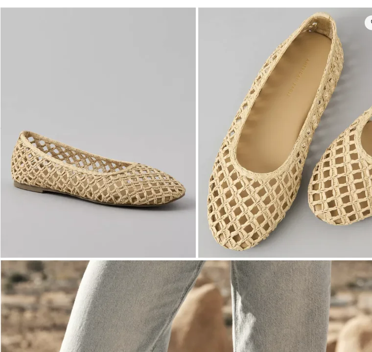 AE Raffia Ballet Flat