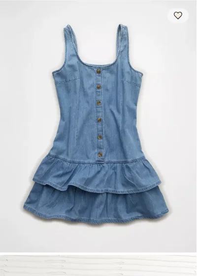 AE Tiered Denim Mini Dress
