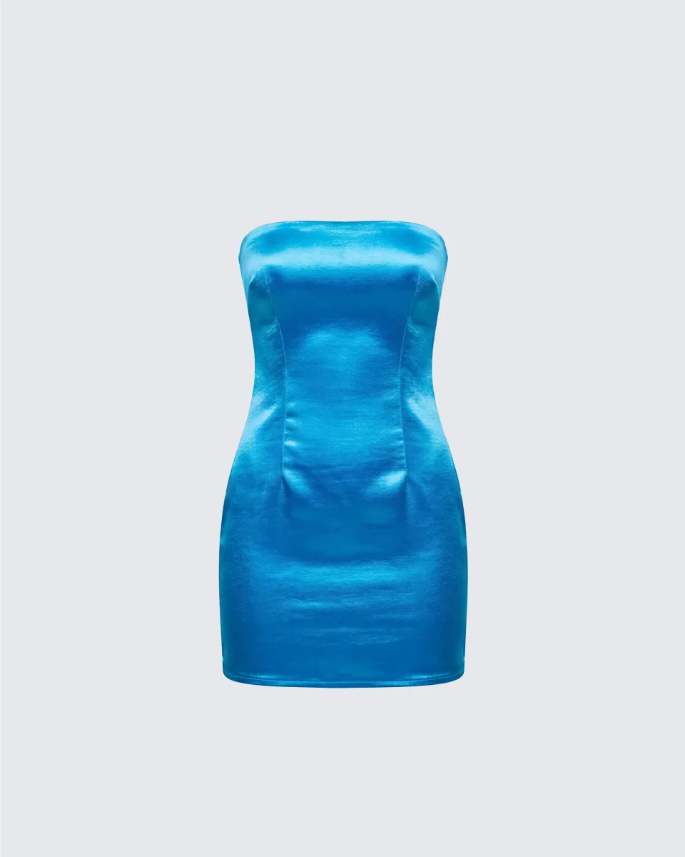 Ainsley Blue Metallic Mini