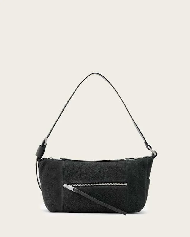 Vega Leather Shoulder Bag METEORITE GREY