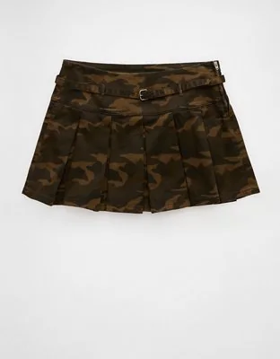 Pleated Camo Skort