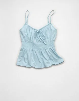 Smocked Tie-Front Cami