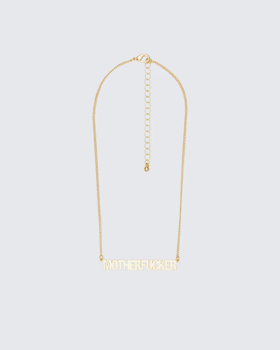 Angelica Gold 'mofo' Necklace