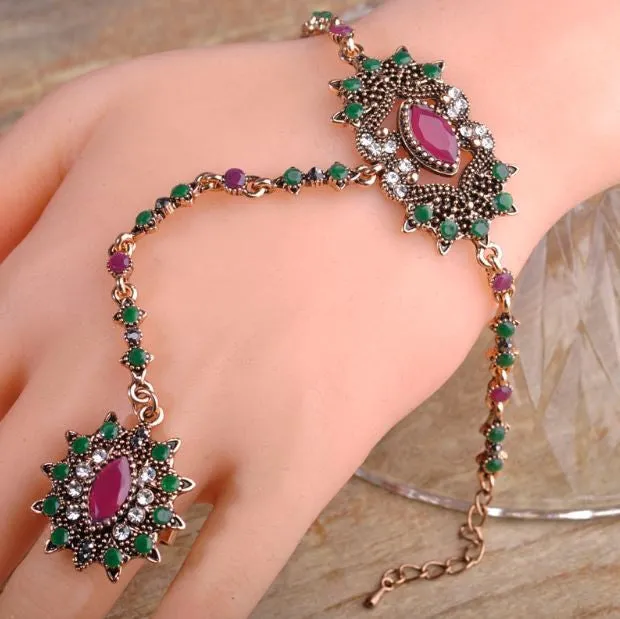 Antique Gold Plated Hand Chain