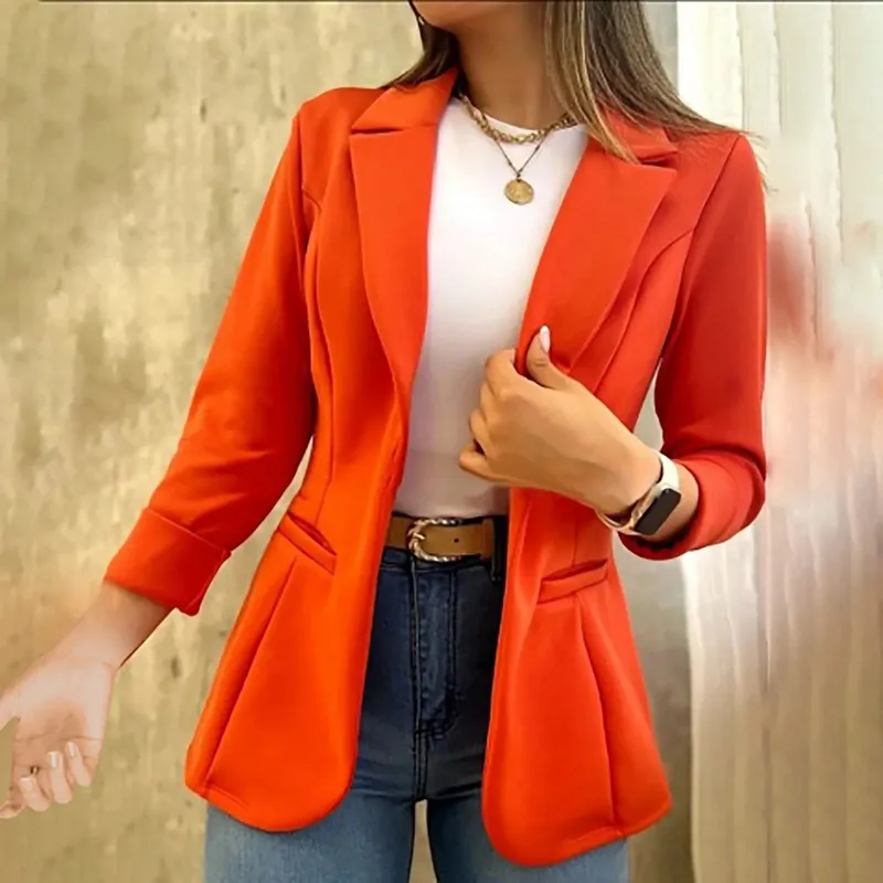 Aria™ Minimalist Long Sleeve Blazer