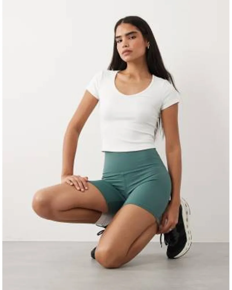 ASOS 4505 Active High Waist 5 Inch Legging Short in Sage