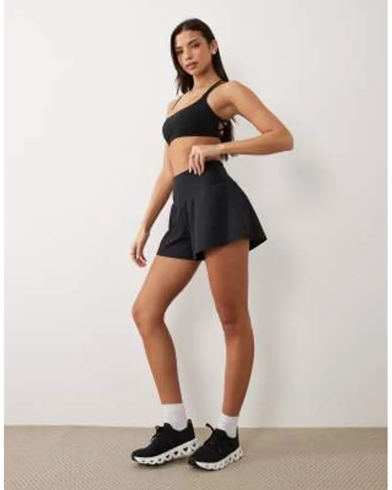 ASOS 4505 Floaty Running Short with Jersey Liner in Black