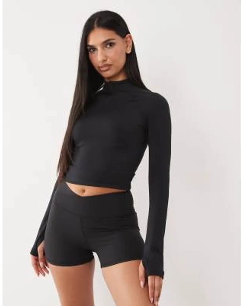 ASOS 4505 Micro Rib Wrap Waist Booty Short