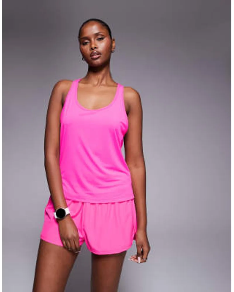 ASOS 4505 Nylon Performance Mesh Running Vest in Knockout Pink