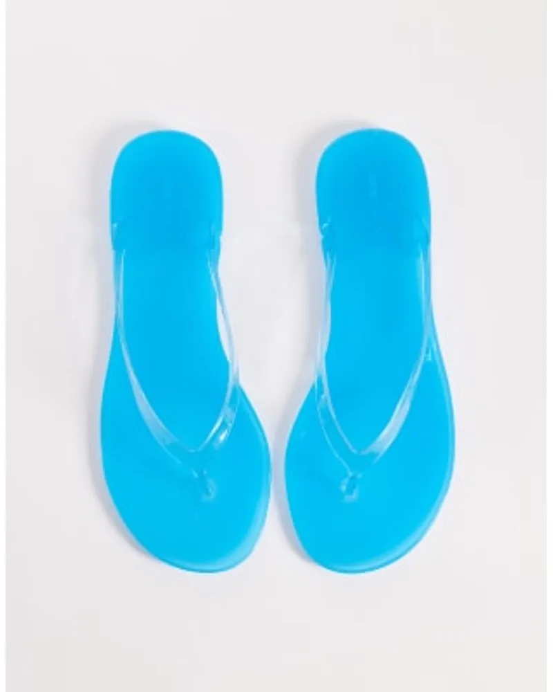 ASOS DESIGN Foxton Jelly Flip-Flops in Blue
