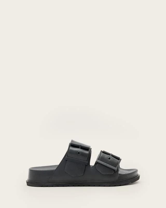 Sian EVA Buckle Sandals Black