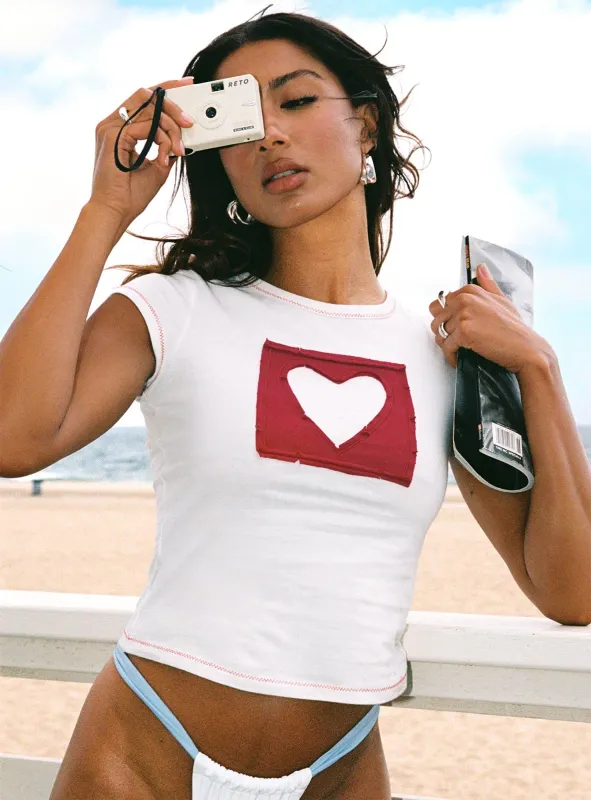 Baby Tee Were Lovers Baby Tee White