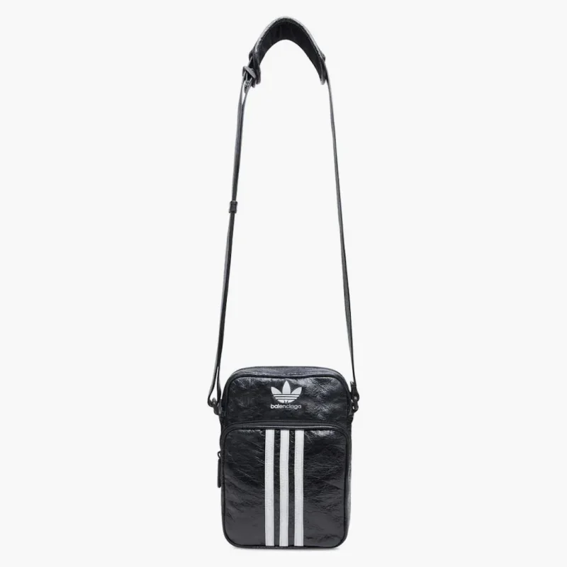 Balenciaga X Adidas Small Crossbody Messenger Bag Black/white