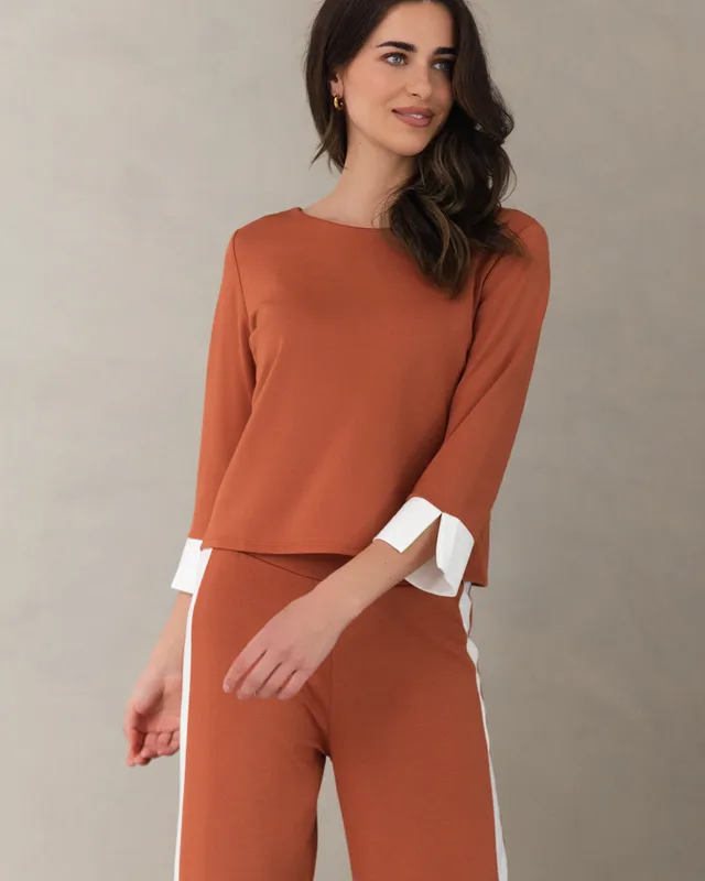 Bellamy Draped Top Terracotta