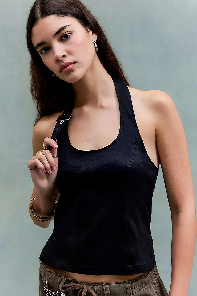 Hosbjerg Bliss Satin Halter Top