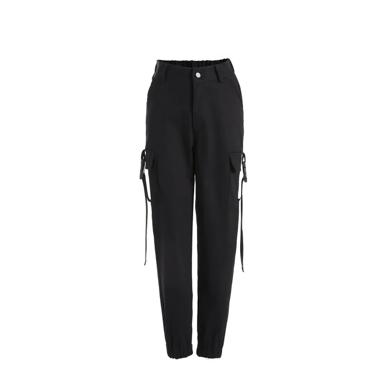Black Cargo Jogger Pants