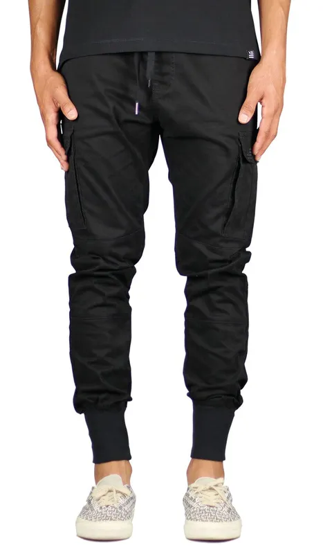 Black Cargo Joggers