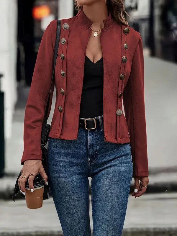 Black Deerskin Velvet Coat