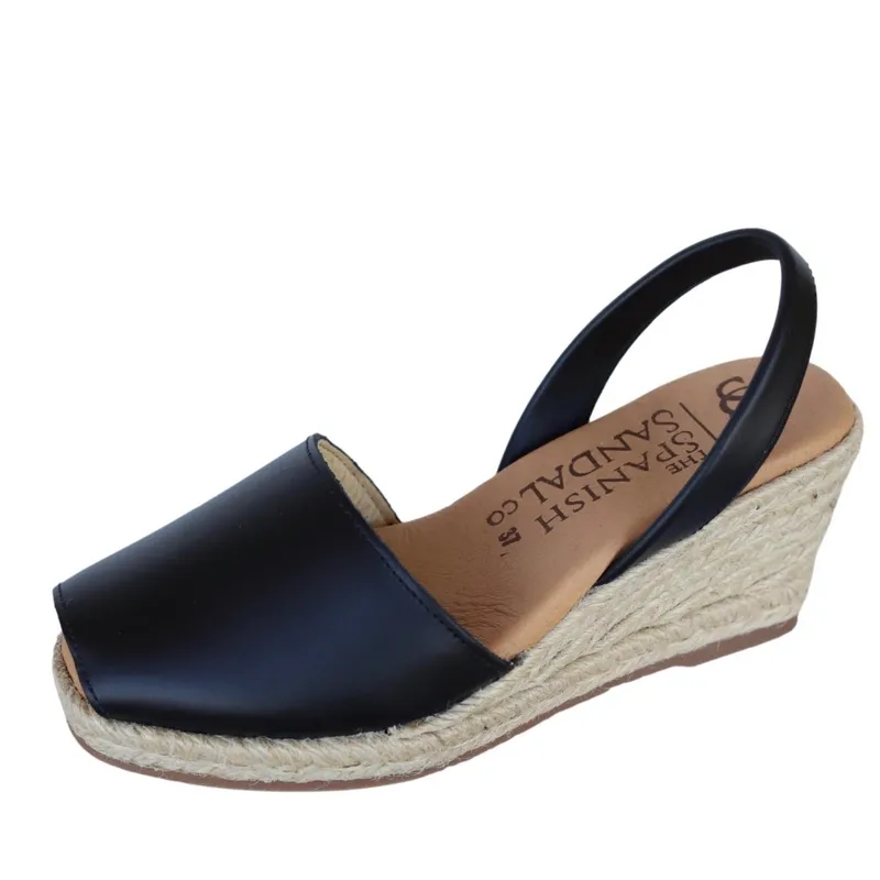 Black Espadrille Wedges