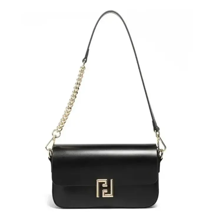 Black Leather Crossbody Bag