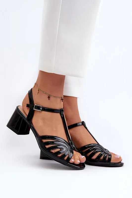 Black Low Block Heels