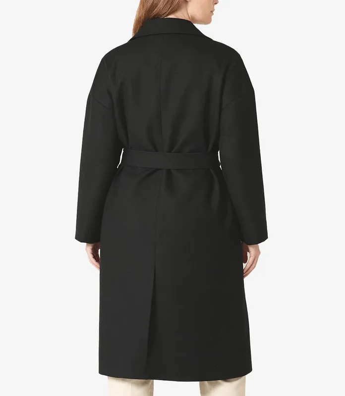 Black Oversized Wool Coat
