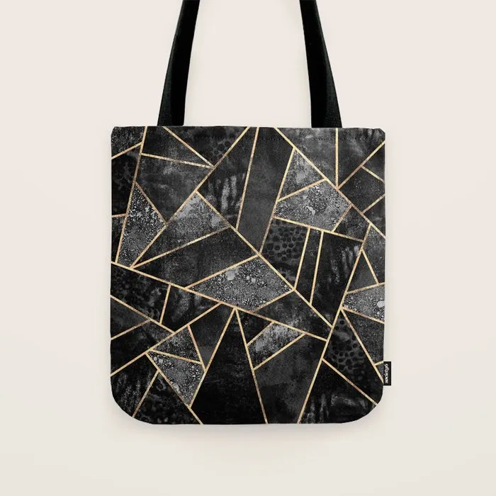 Black Stone Tote Bag