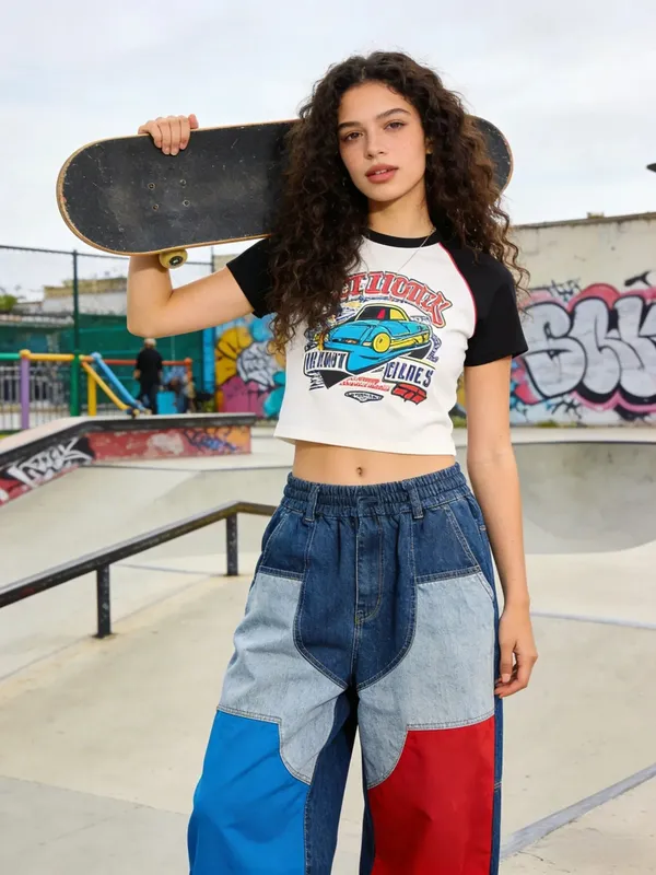 Black Straight Leg Denim Jeans