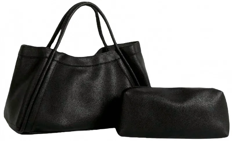 Black Structured Tote