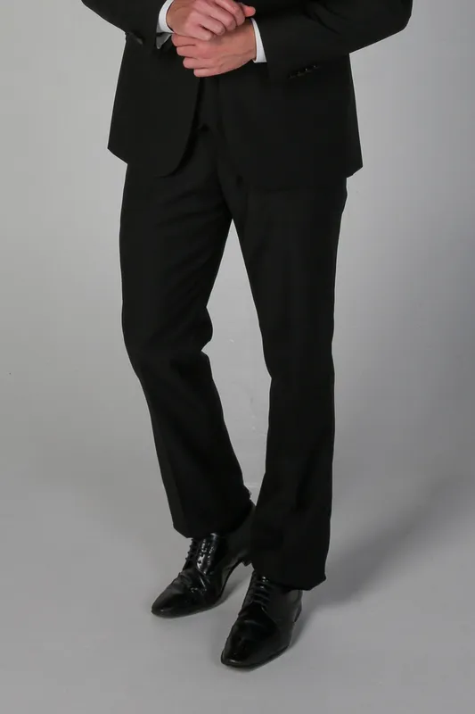 Black Tailored Fit Tuxedo Trousers Ford