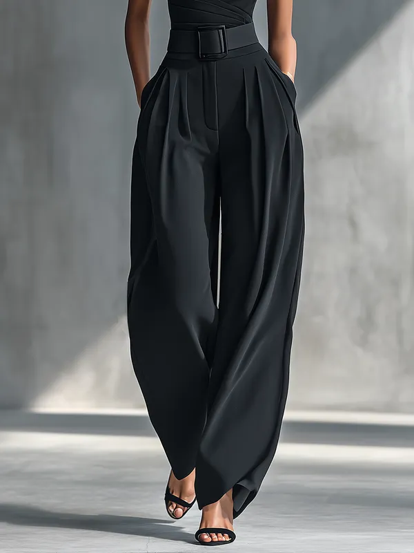 Black Wide-leg Trousers