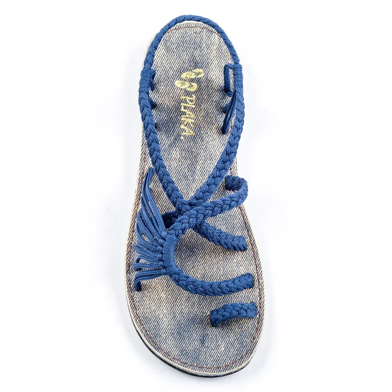 Blue Flat Sandals
