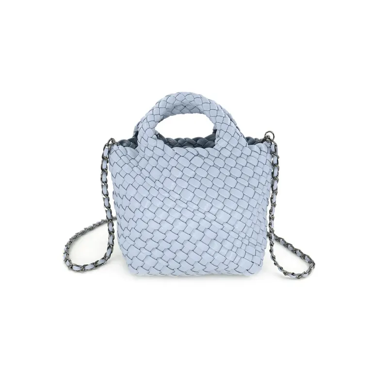 Blue Woven Mini Handbag